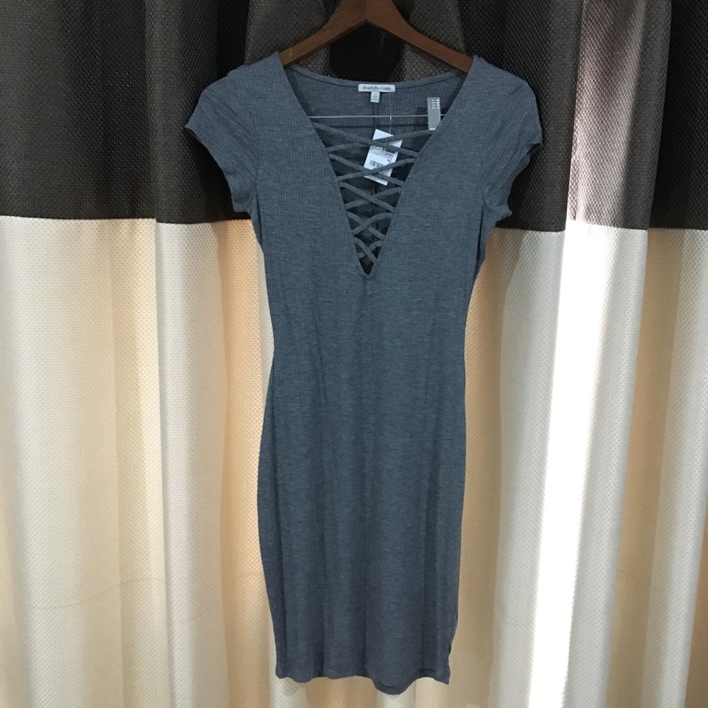 GREY TIGHT FITTING DRESS
